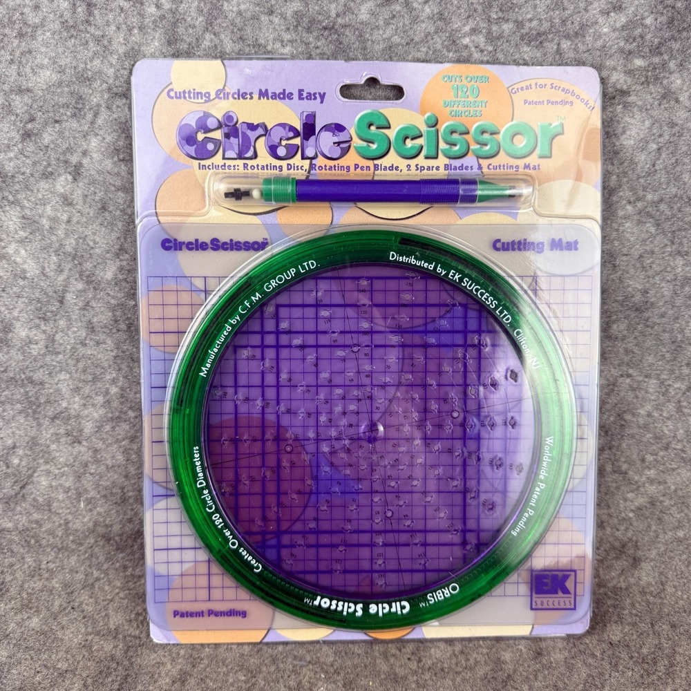 EK Success Circle Scissor Rotating Disc Rotating Pen Spare Blade Cutting Mat NWT